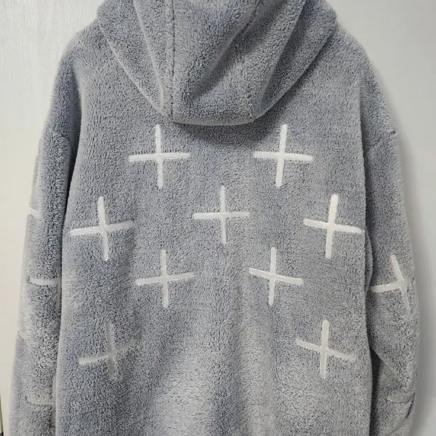 [BUNJANG] Spyder Fleece Hooded Zip-Up Gray / 스파이더 플리스 후드 집업 그레이