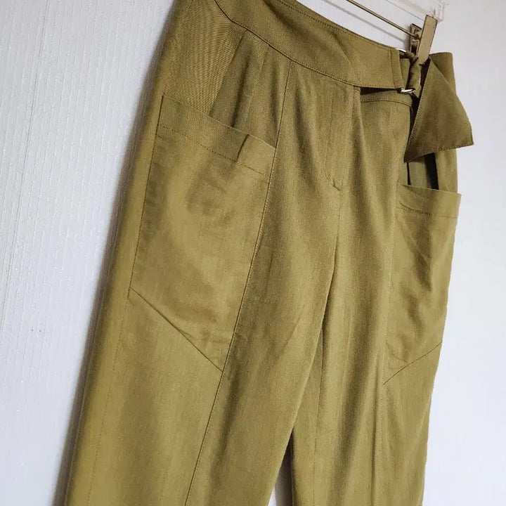 [BUNJANG] Balenciaga 2020 Linen Blend Belted Baggy Pants Size 27 / 발렌시아2020린넨스판 벨티드 배기팬츠27