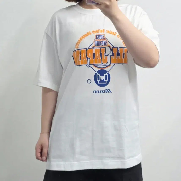 [BUNJANG] Mizuno Baseball Short Sleeve T-Shirt White (L) / [프립]L/미즈노 야구 반팔 티셔츠 화이트