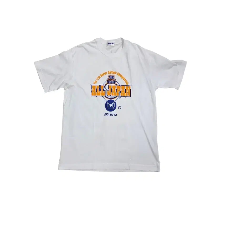 [BUNJANG] Mizuno Baseball Short Sleeve T-Shirt White (L) / [프립]L/미즈노 야구 반팔 티셔츠 화이트