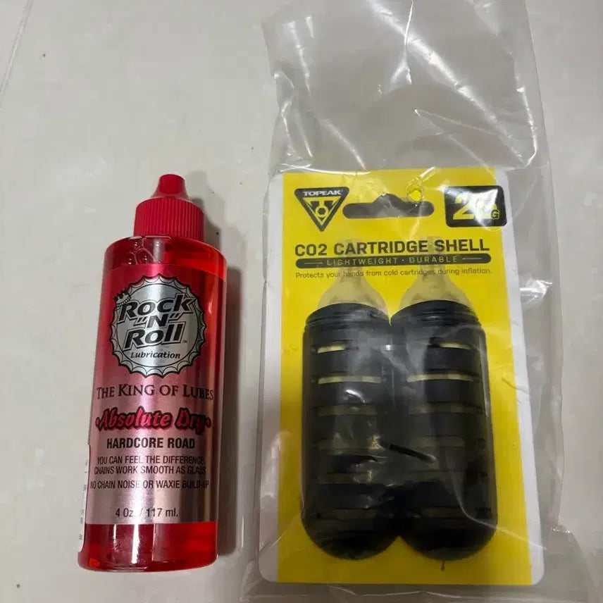 [BUNJANG] Rock N Roll Chain Lube &amp; Topeak CO2 Cartridge Shell Set / 새제품 자전거 락앤롤 체인오일 &amp; 토픽 CO2 쉘