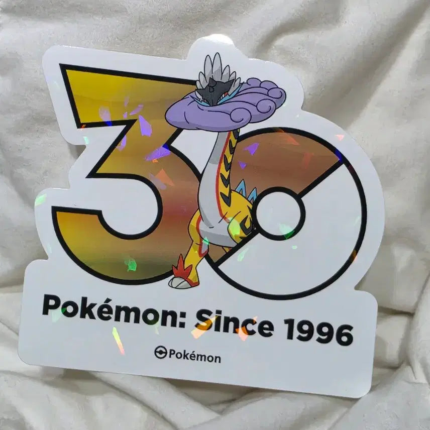 [BUNJANG] Pokémon 30th Anniversary Stampeding Thunder Logo Sticker / 날뛰는 우레 로고 스티커 포켓몬 30주년
