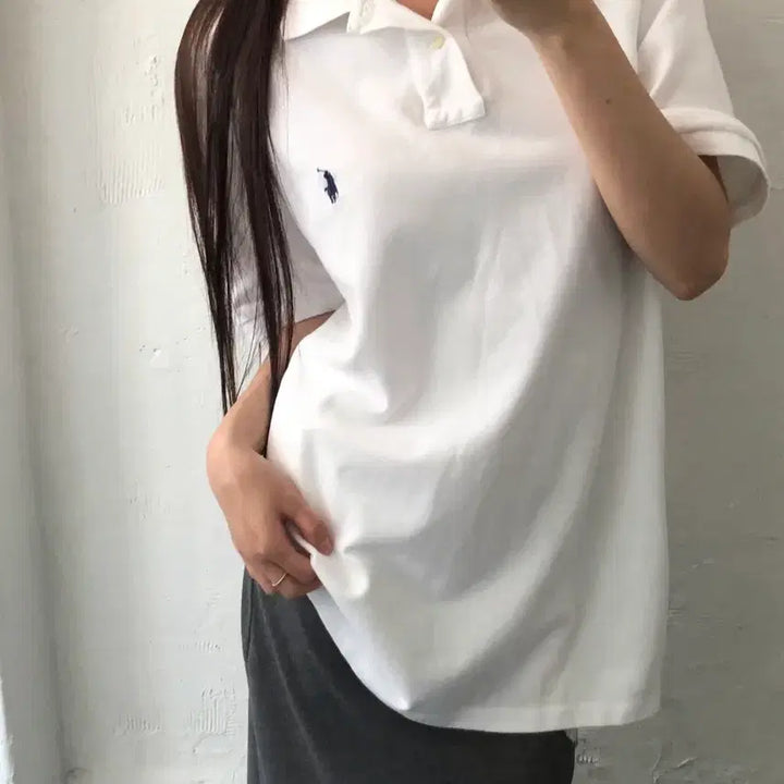 [BUNJANG] Polo Ralph Lauren Iconic PK Polo Shirt White / Polo 폴로 랄프로렌 QR신형 화이트컬러 아이코닉 PK 카라티셔츠