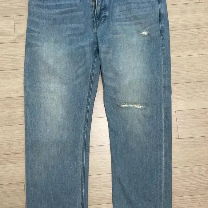 [BUNJANG] Time Homme Straight Fit Destroyed Jeans / 타임옴므 청바지
