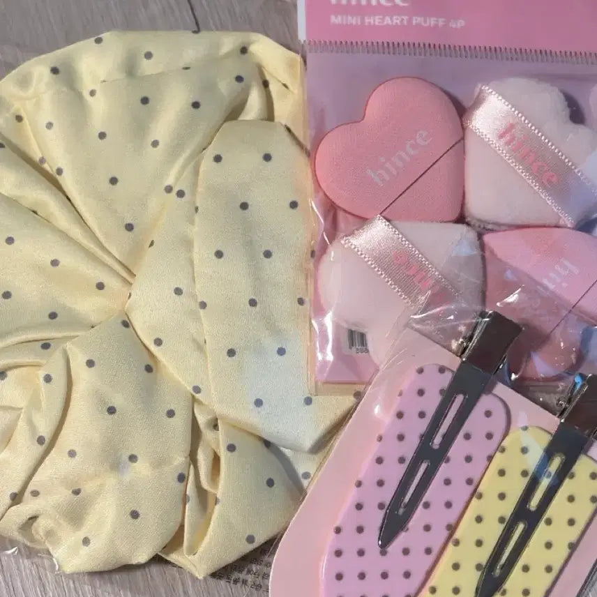 [BUNJANG] hince Odd Spring Hair Scrunchie, Hairpin, Heart Puff Bundle Set / 힌스 오드스프링 헤어스크런치 헤어핀 하트퍼프 일괄