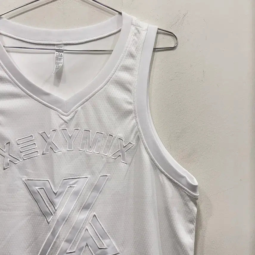 [BUNJANG] XEXYMIX Mesh Cotton V-Neck Sleeveless Top / 젝시믹스 메쉬 코튼 브이넥 슬리브리스