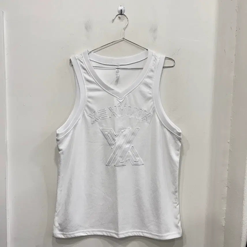 [BUNJANG] XEXYMIX Mesh Cotton V-Neck Sleeveless Top / 젝시믹스 메쉬 코튼 브이넥 슬리브리스