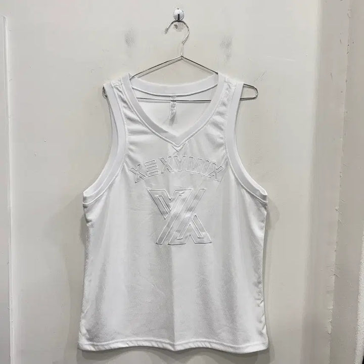 [BUNJANG] XEXYMIX Mesh Cotton V-Neck Sleeveless Top / 젝시믹스 메쉬 코튼 브이넥 슬리브리스