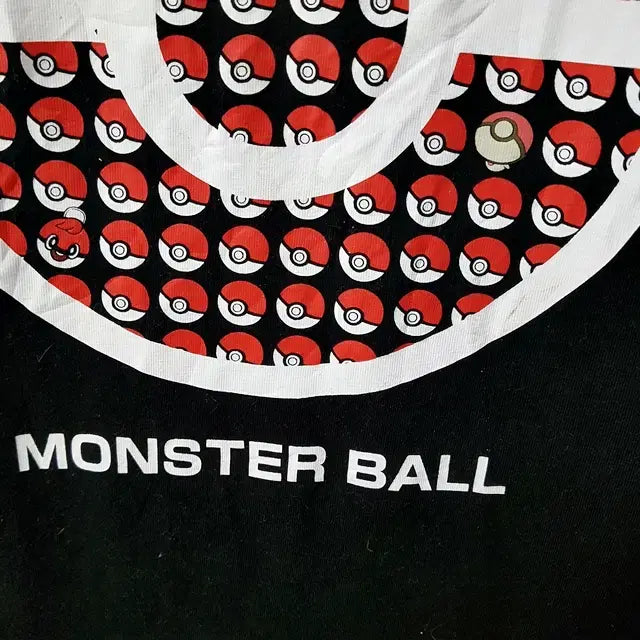 [BUNJANG] Pokemon Monster Ball T-Shirt Black / 포켓몬스터 몬스터볼 티셔츠 블랙