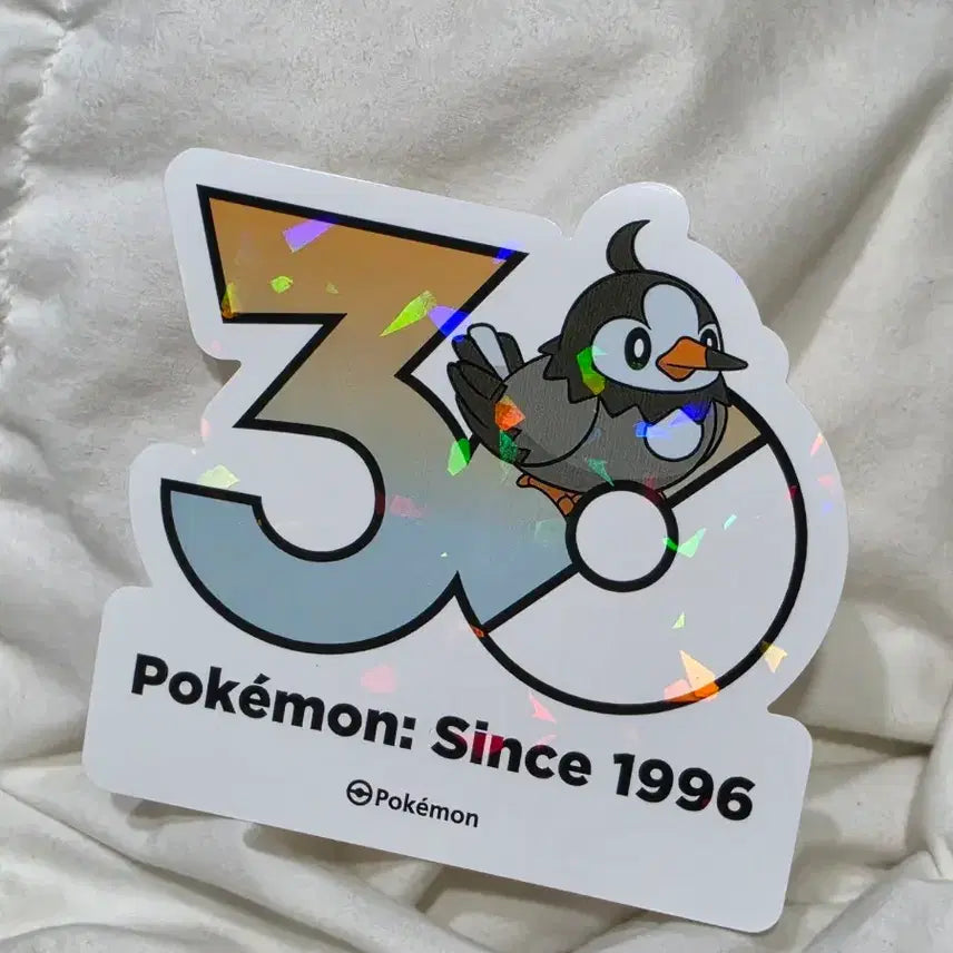 [BUNJANG] Pokemon 30th Anniversary Jirachi Logo Sticker / 찌르꼬 로고 스티커 포켓몬 30주년