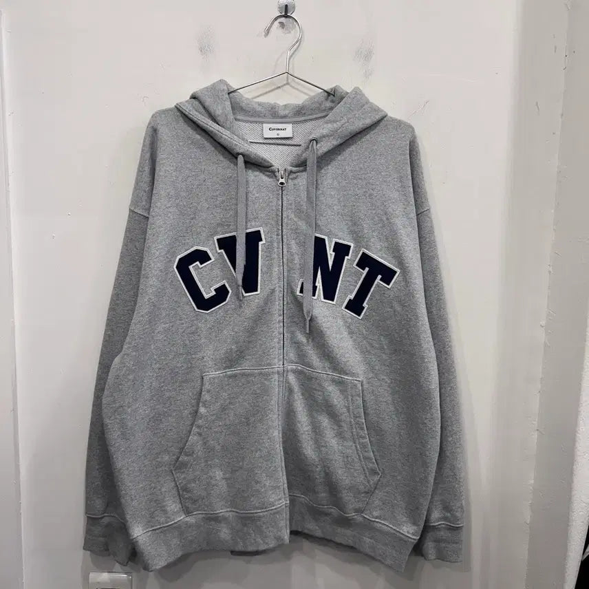 [BUNJANG] Cownerth Big Logo Heavy Cotton Oversized Hooded Zip-Up / 커버낫 빅로고 헤비코튼 오버핏 후드집업