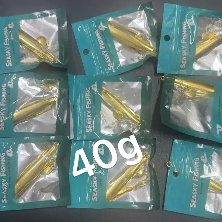 [BUNJANG] Gold Metal Jig Lures 40g (10pc Set) / 골드 메탈지그 루어 40g 10개