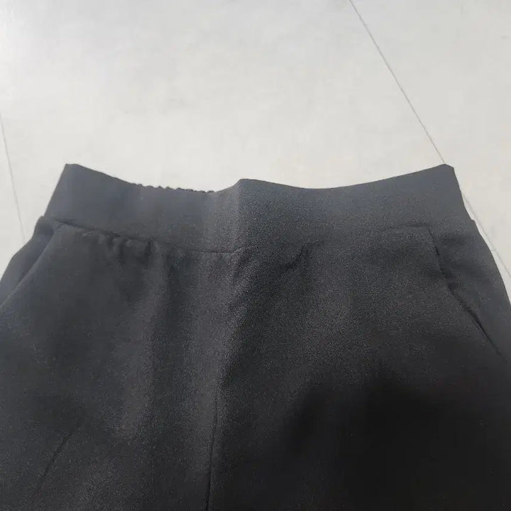 [BUNJANG] Color Block Wide Pants Set / 흰색 검정 배색  와이드 팬츠 세트