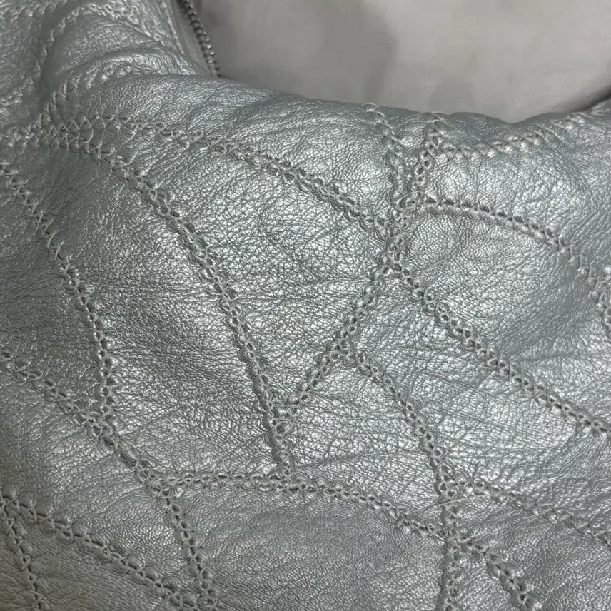 [BUNJANG] Regular Patchwork Hobo Bag Silver / 레귤라 패치워크 호보백 실버