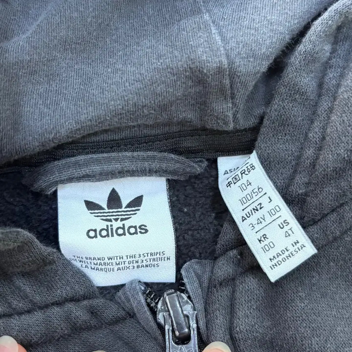 [BUNJANG] Adidas Kids 3D Trefoil Hoodie Set / 100 아디다스 키즈 3D 트레포일 후드 세트 0619E2