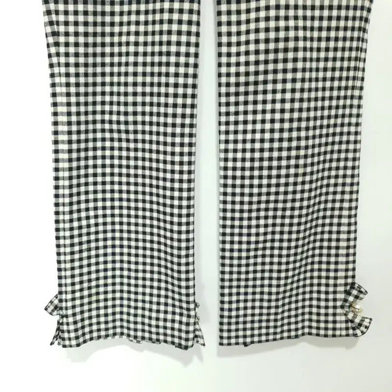[BUNJANG] Ozweego Check Pearl Pants / 오즈세컨 체크 진주 팬츠 2_M2952