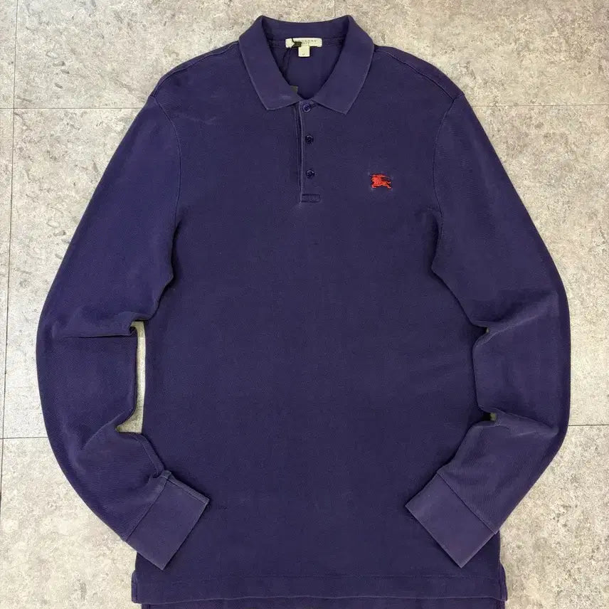 [BUNJANG] Burberry Purple Polo Shirt / 버버리 보라 카라티 