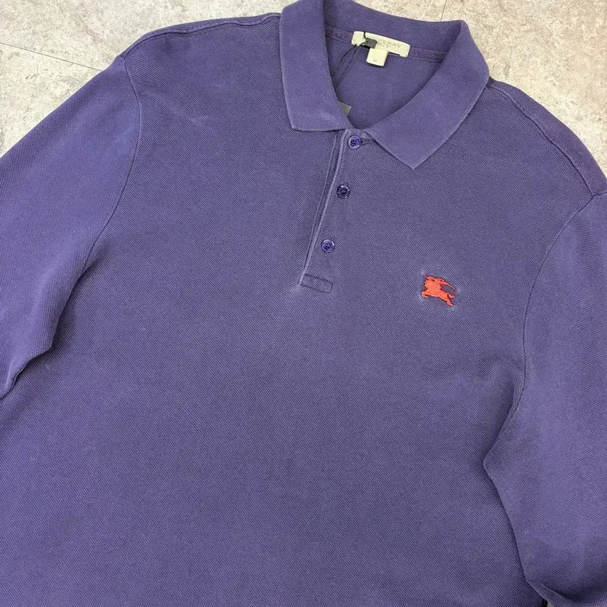 [BUNJANG] Burberry Purple Polo Shirt / 버버리 보라 카라티 