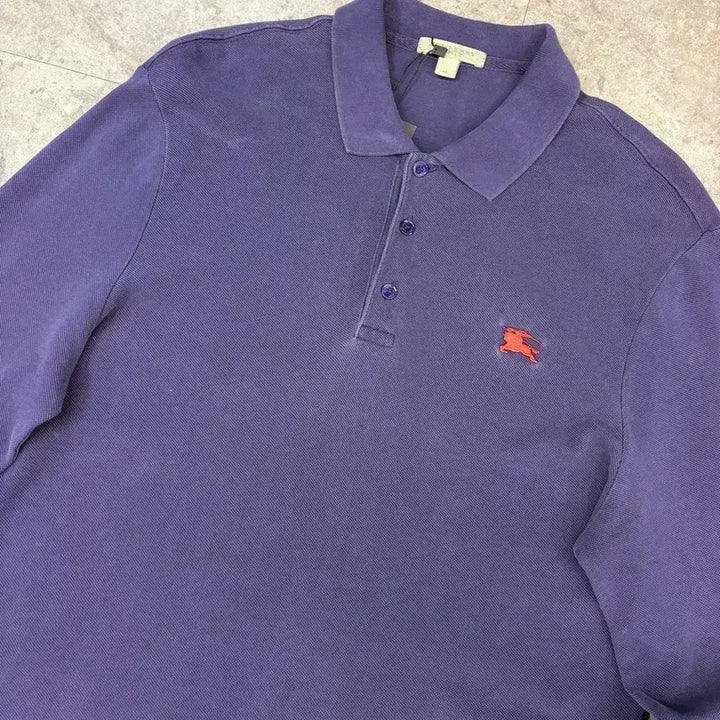 [BUNJANG] Burberry Purple Polo Shirt / 버버리 보라 카라티 