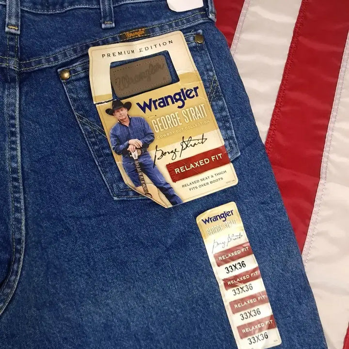 [BUNJANG] Wrangler Relaxed Fit Denim Jeans / 택새제품 오리지날 Wrangler 랭글러 릴렉스드 핏 데님진