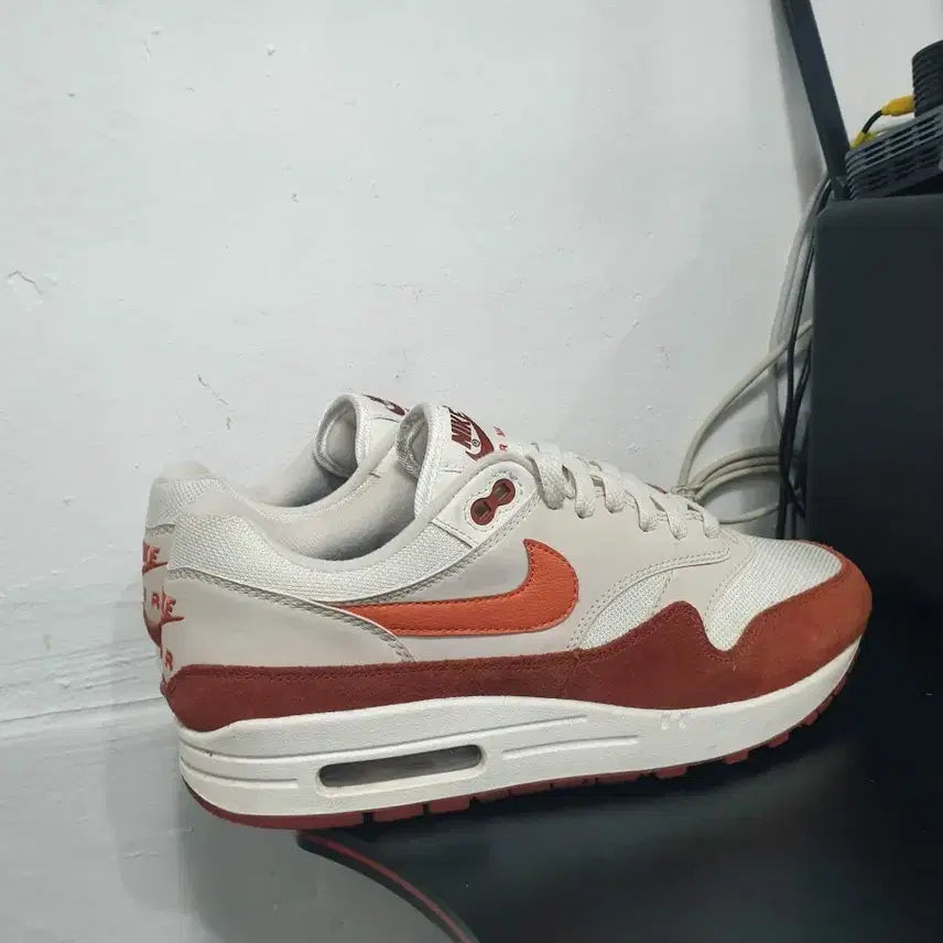 [BUNJANG] Nike Air Max 1 Warm Grey/Coral / 나이키 에어맥스 1 웜 그레이/코랄 260