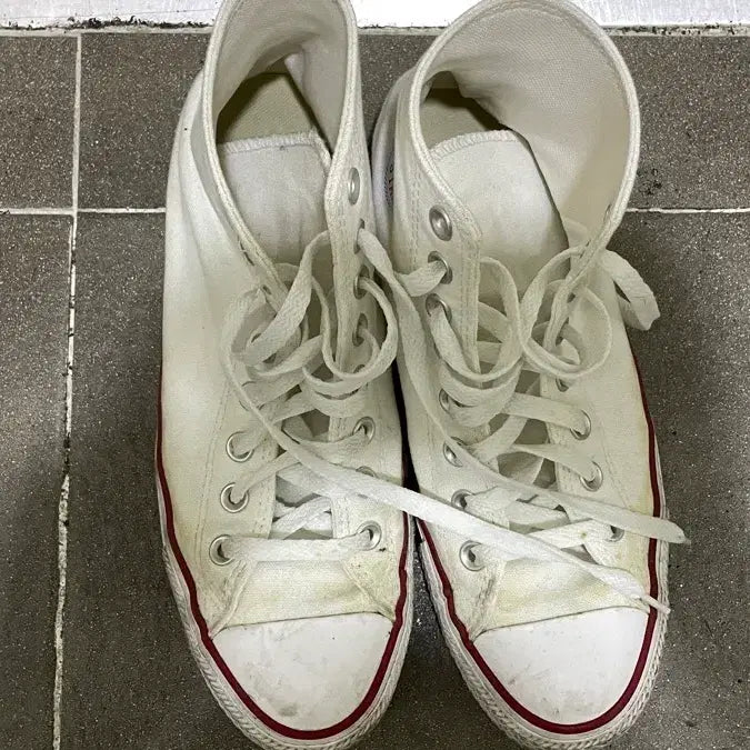 [BUNJANG] Converse Chuck Taylor All Star High White / 컨버스 척테일러 하이 화이트 260