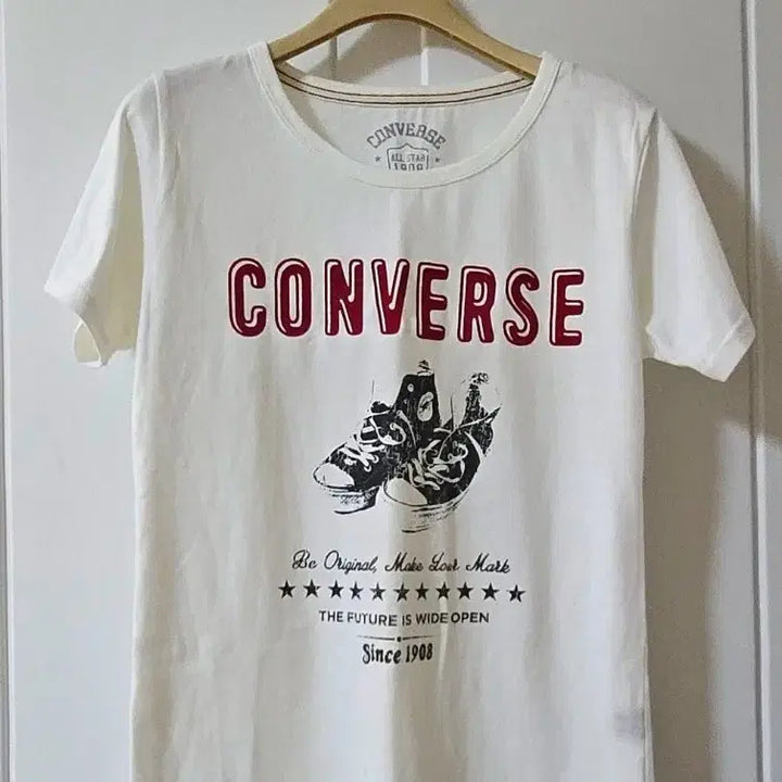 [BUNJANG] Converse Classic Sneaker Graphic Retro Short Sleeve T-Shirt White / 컨버스 반팔 티셔츠 흰색