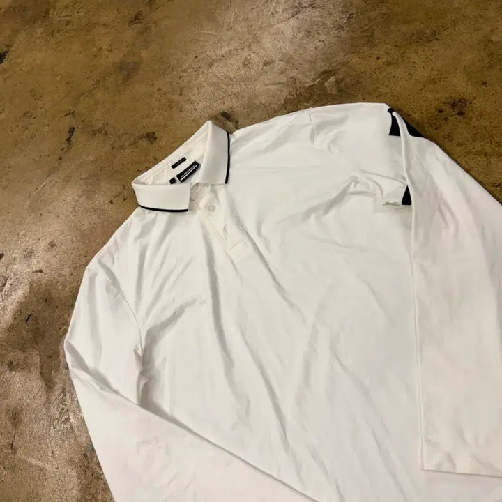 [BUNJANG] J.LINDEBERG Long Sleeve Polo Shirt White XL / [정품/XL] 제이린드버그 긴팔 카라티 화이트
