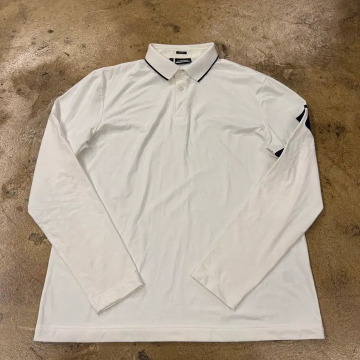 [BUNJANG] J.LINDEBERG Long Sleeve Polo Shirt White XL / [정품/XL] 제이린드버그 긴팔 카라티 화이트