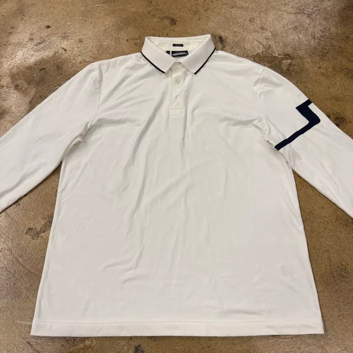 [BUNJANG] J.LINDEBERG Long Sleeve Polo Shirt White XL / [정품/XL] 제이린드버그 긴팔 카라티 화이트