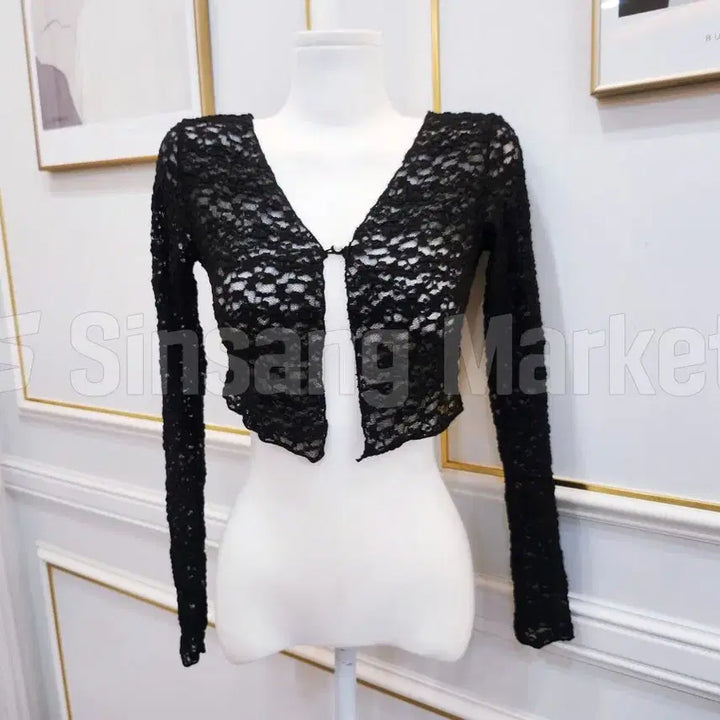 [BUNJANG] Lace Crop Cardigan / [빠른발송] 레이 크롭 가디건 레이스 여름 얇은 비치 수영장 섹시
