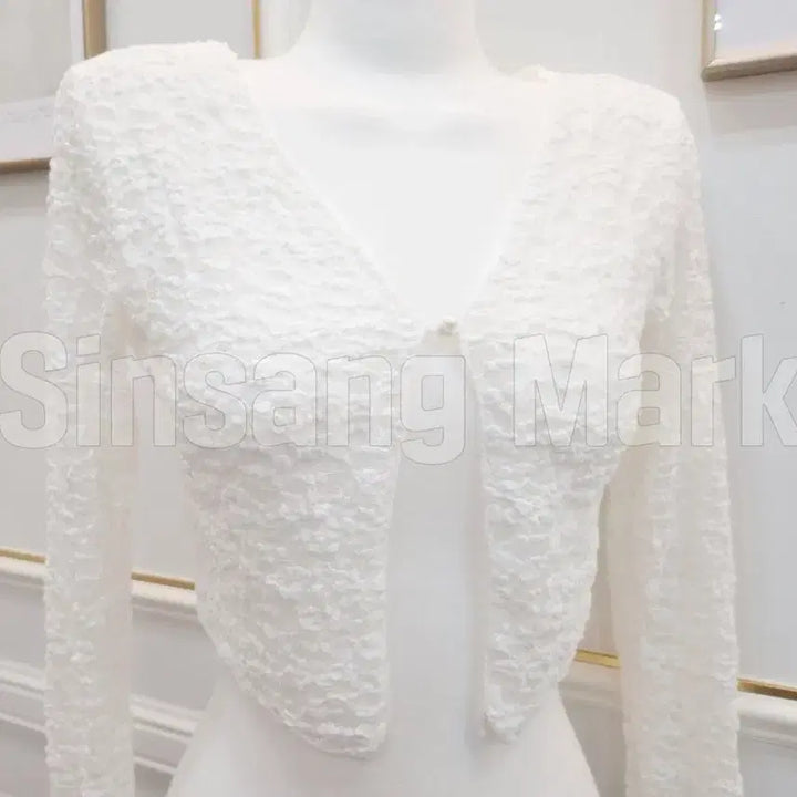 [BUNJANG] Lace Crop Cardigan / [빠른발송] 레이 크롭 가디건 레이스 여름 얇은 비치 수영장 섹시