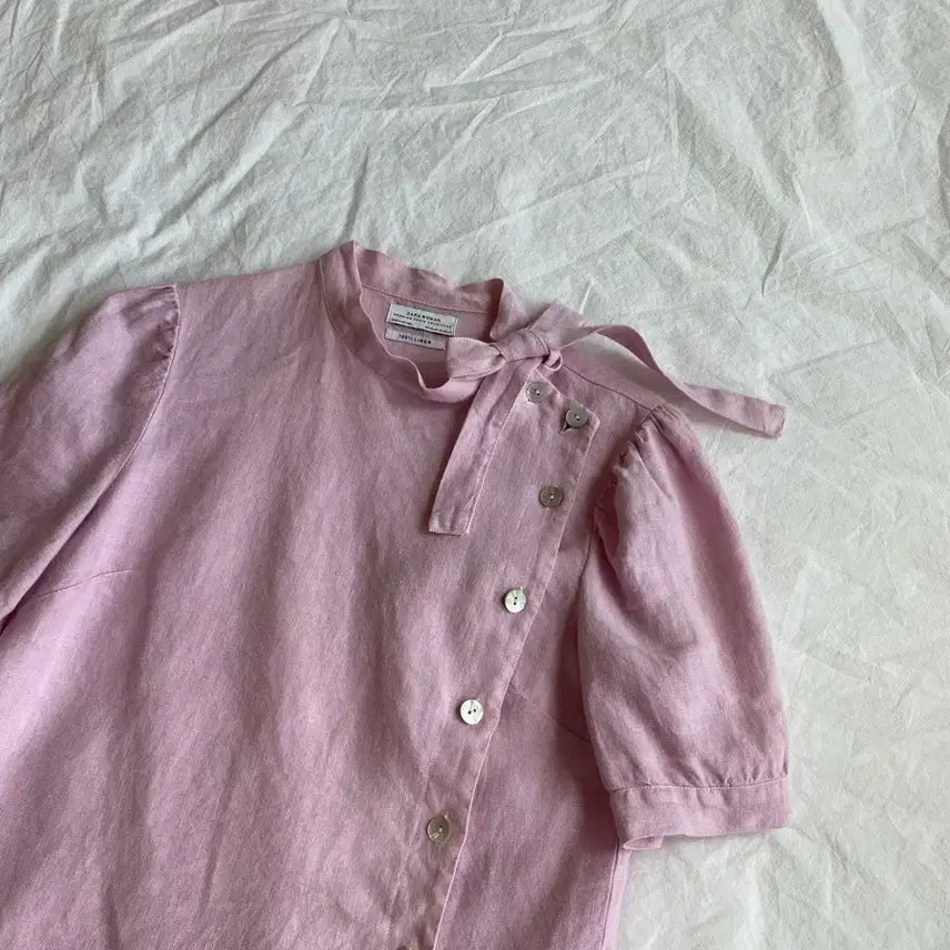 [BUNJANG] Zara Lavender Linen Blouse / zara 라벤더 리넨 블라우스