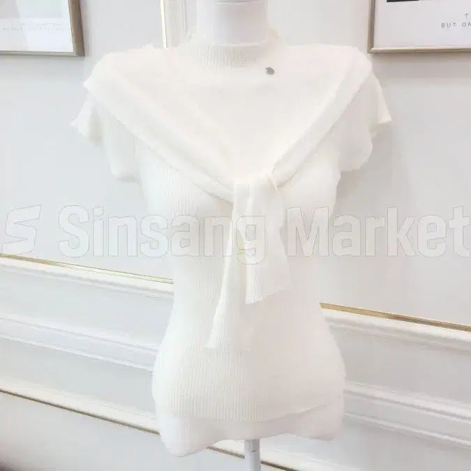 [BUNJANG] High-Neck Ribbed Knit Sweater Vest / [빠른발송] 반목SET 숄 반목 하이넥 니트 골지