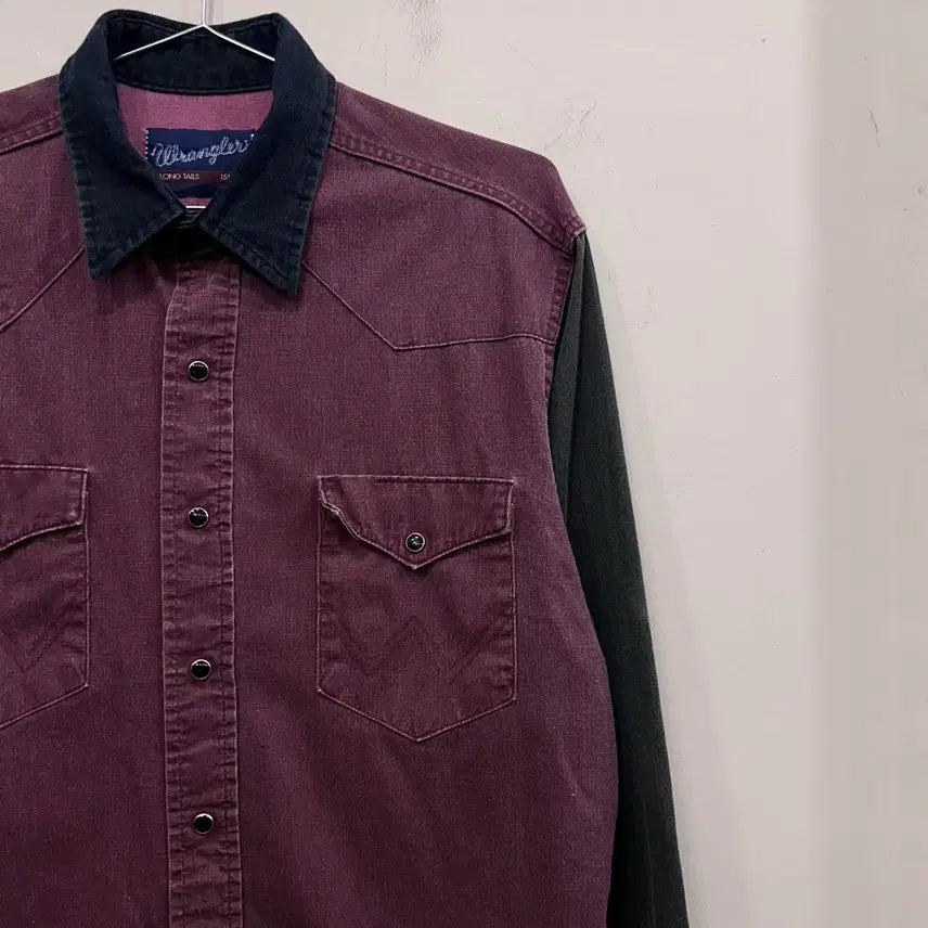 [BUNJANG] Wrangler X-Longtail Work Pocket Western Shirt / 랭글러 X-롱테일 워크 포켓 웨스턴 셔츠