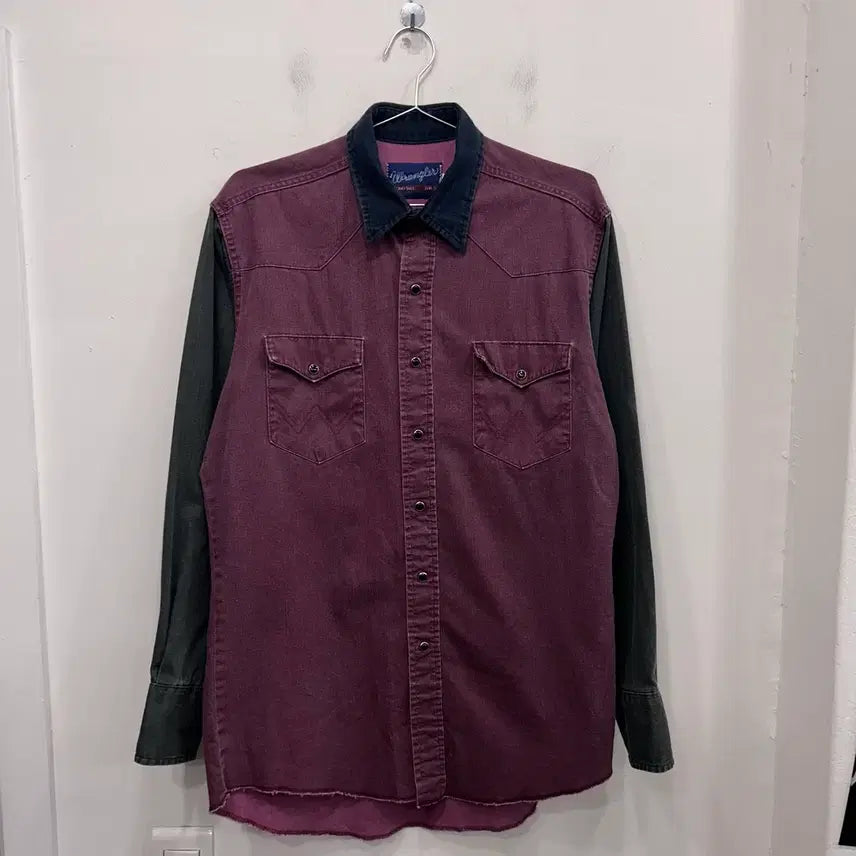 [BUNJANG] Wrangler X-Longtail Work Pocket Western Shirt / 랭글러 X-롱테일 워크 포켓 웨스턴 셔츠