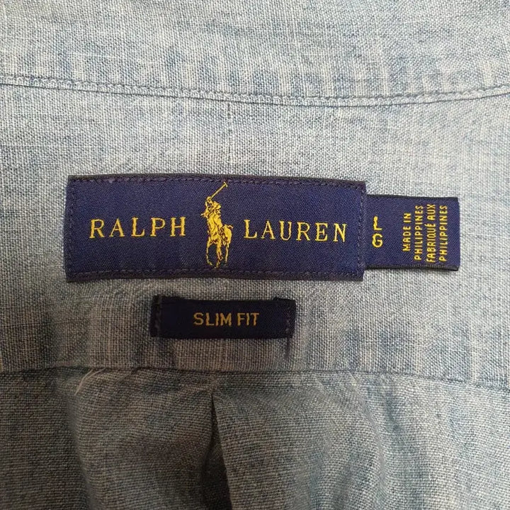 [BUNJANG] Polo Ralph Lauren Chambray Shirt Slim Fit L / 폴로랄프로렌 샴브레이 셔츠 데님셔츠 남방 슬림핏 L