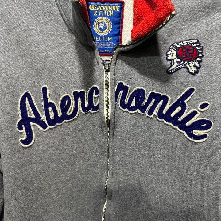 [BUNJANG] Abercrombie &amp; Fitch Grey Zip-Up Jacket M / 아베크롬비앤피치 그레이 집업자켓M