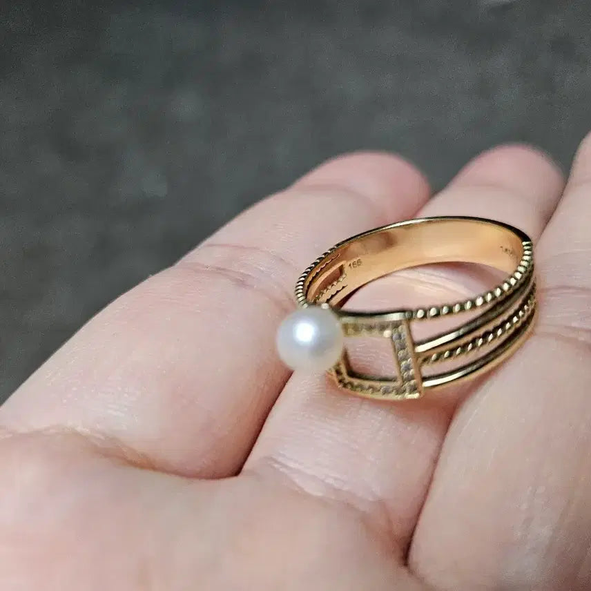 [BUNJANG] 14K Gold Pearl Ring / 14K 금 진주 반지