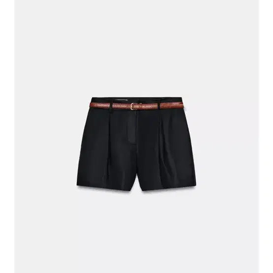[BUNJANG] ZARA Black Pin Tuck Belted Bermuda Shorts M / (드라이 완료) 자라 블랙 핀턱 반바지 M