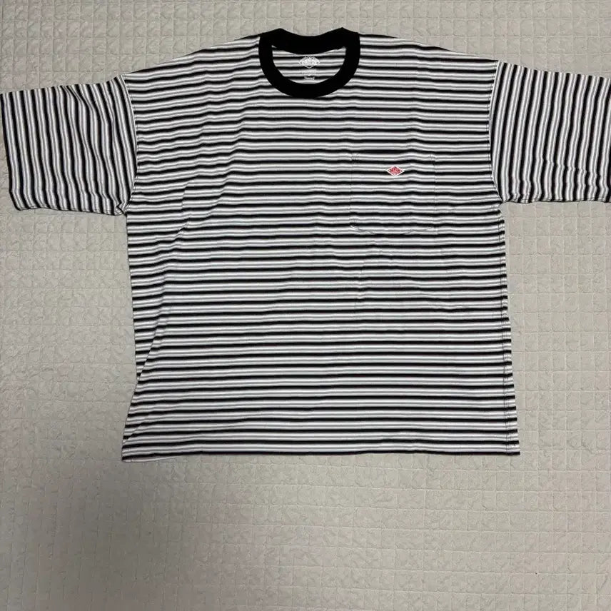[BUNJANG] DanTon Stripe Pocket T-Shirt / 단톤 스트라이프 티셔츠