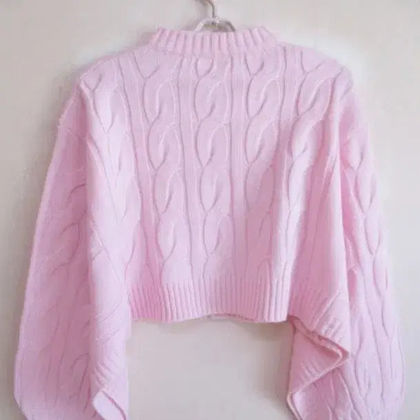 [BUNJANG] Pink Knit Zip-Up Sweater (Thick) / 핑크 니트 짚업 ( 도톰함 )