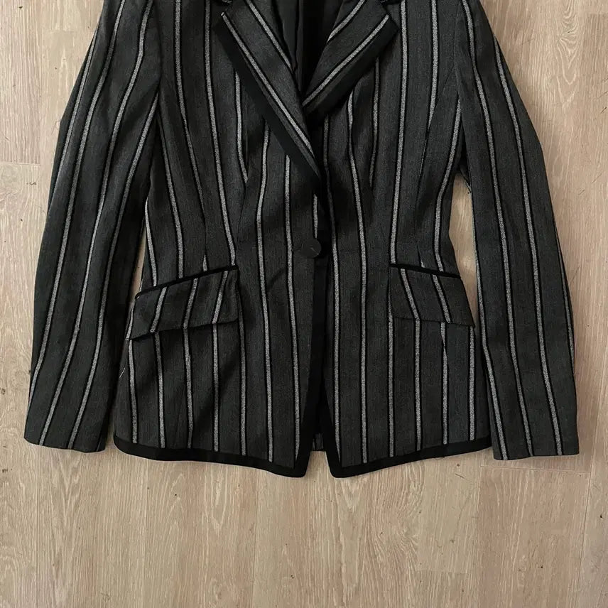 [BUNJANG] Jigott Striped Blazer Jacket (Size 55-66) / 지고트 스트라이프 블레이저 자켓 55-66