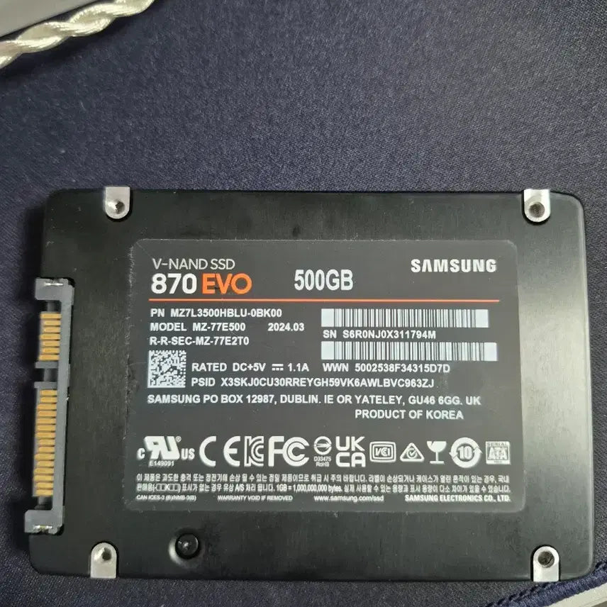 [BUNJANG] Samsung Electronics 870 EVO SSD 500GB / 삼성전자 870 EVO SSD 500GB