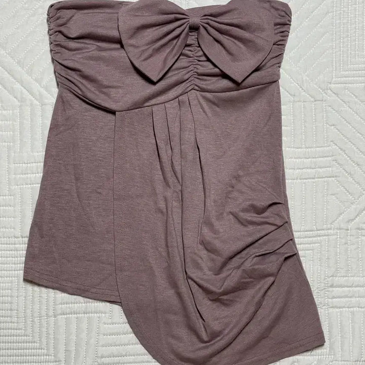 [BUNJANG] Ribbon Shirring Tube Top / 리본 셔링 튜브탑