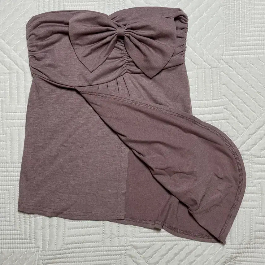 [BUNJANG] Ribbon Shirring Tube Top / 리본 셔링 튜브탑