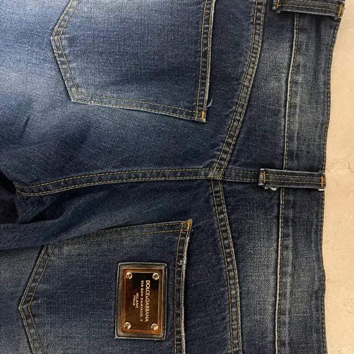 [BUNJANG] Dolce &amp; Gabbana 14 Gold Silver Button Archive Denim Jeans / 돌체앤가바나 14골드 은장 아카이브 데님 진