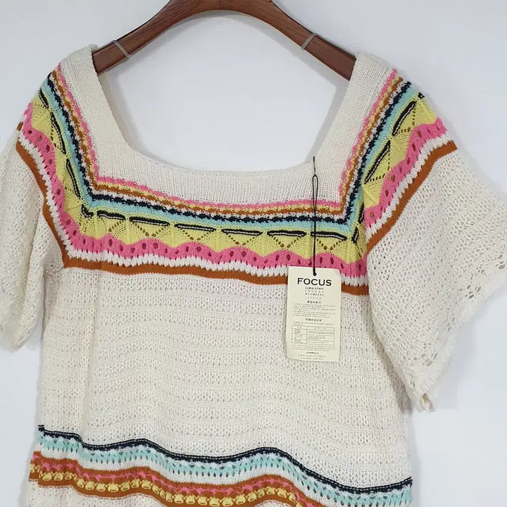 [BUNJANG] FOCUS Crochet Knit Top / 새상품) FOCUS 크로셰 니트 55-66