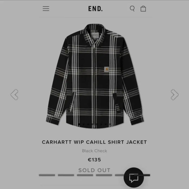 [BUNJANG] Carhartt WIP Kichill Check Shirt Jacket - Size S / S 칼하트 WIP 케이힐 체크 셔츠 자켓
