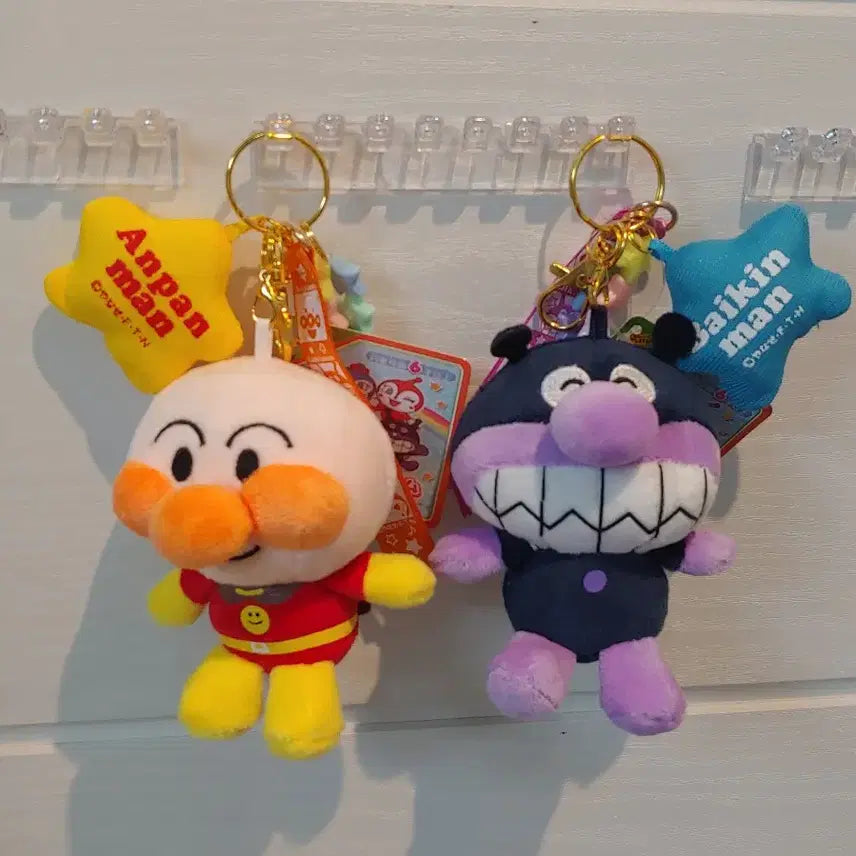 [BUNJANG] Baikinman Anpanman Keychain Bag Charm / 세균맨 호빵맨 키링 가방고리 새거입니다